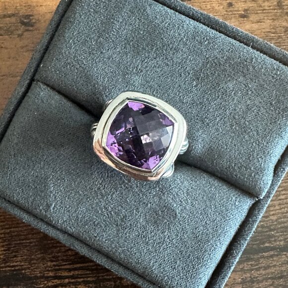 David Yurman Albion Ring w/ Amethyst - 19mm - Size 7.5 - RARE - Picture 3 of 11